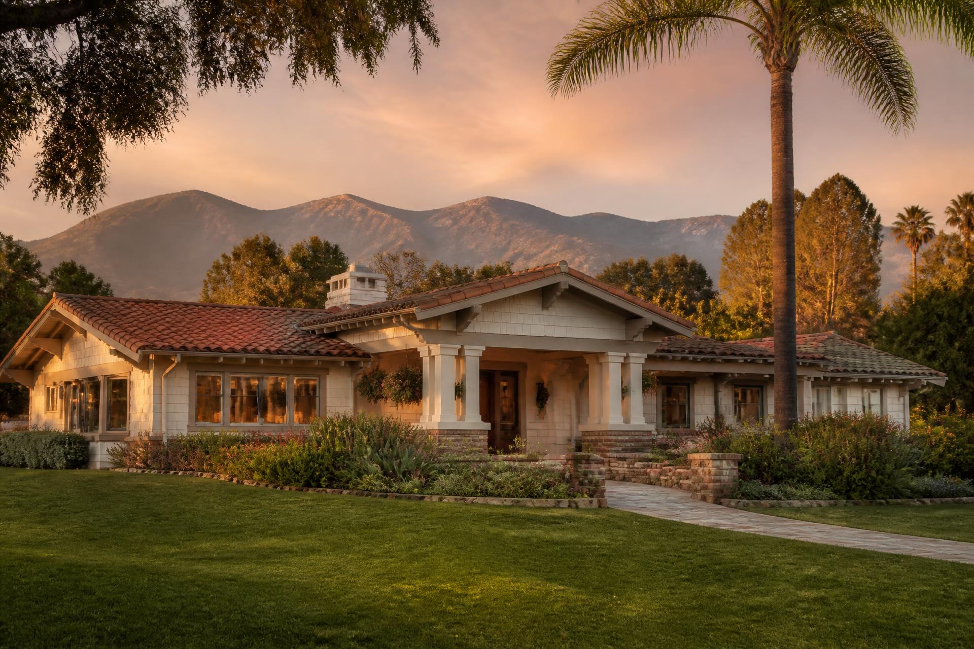 Beautiful Ventura County home at golden hour